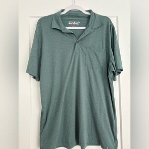 Men’s Marine Layer Green Air Polo Shirt Size L